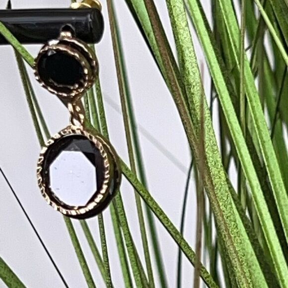 Baubles Black Gold Austrian Crystal Dangle Earrings $16 ea or bundle 3/$25 - Picture 5 of 6